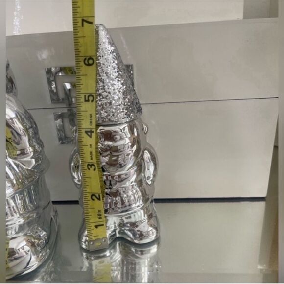 Set of 2 NEW Silver DW Home Gnome Candle 
SILVER SPRUCE Scented - Picture 4 of 16